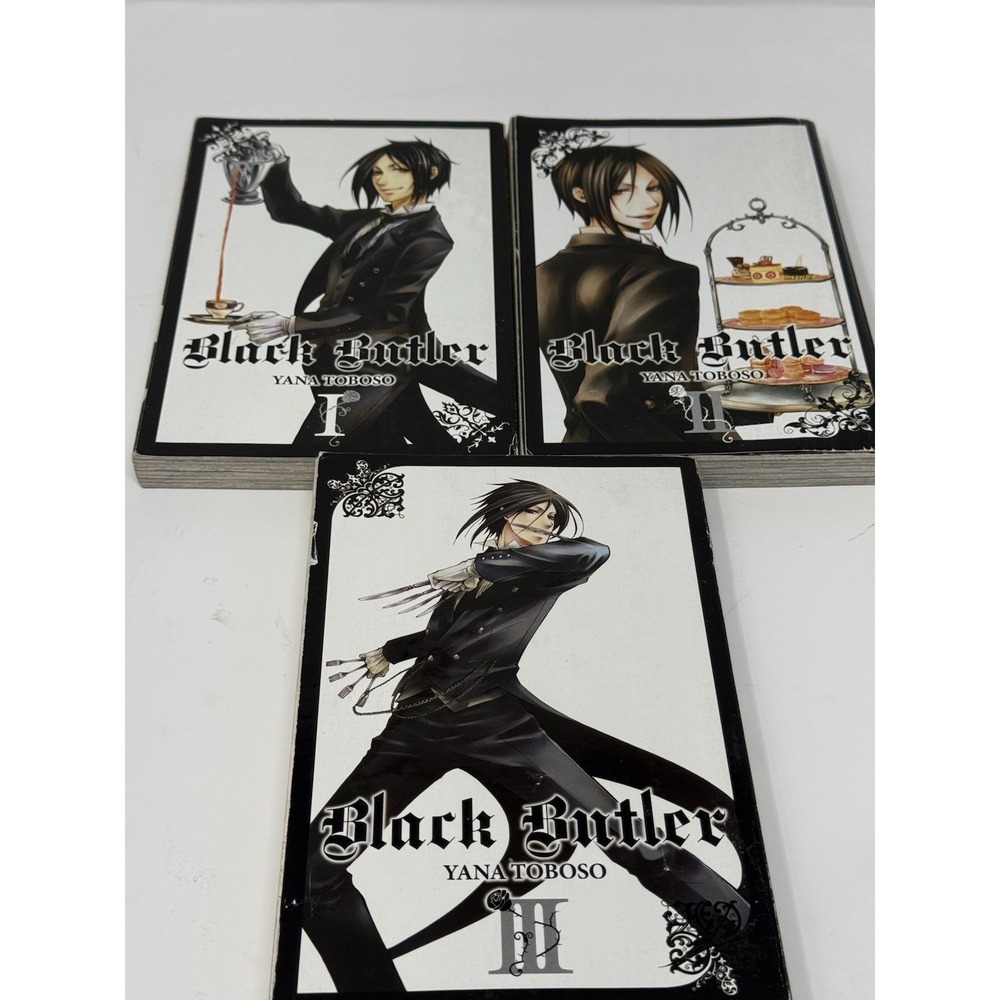 Black Butler Manga Lot Vol 1 2 3 Yana Toboso English Paperback Set - Picture 1 of 13